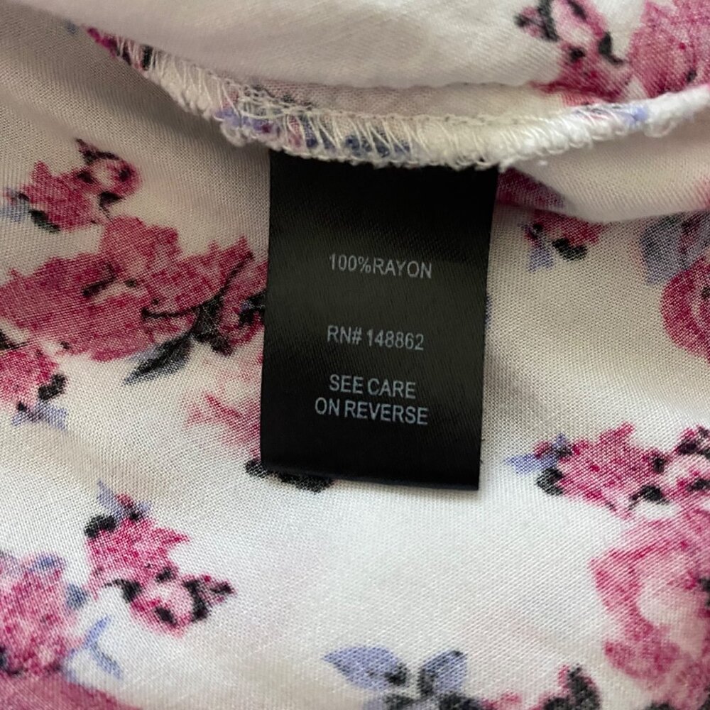 torrid White Floral High-Low Maxi Dress with Pink & Purple Print - Picture 8 of 9